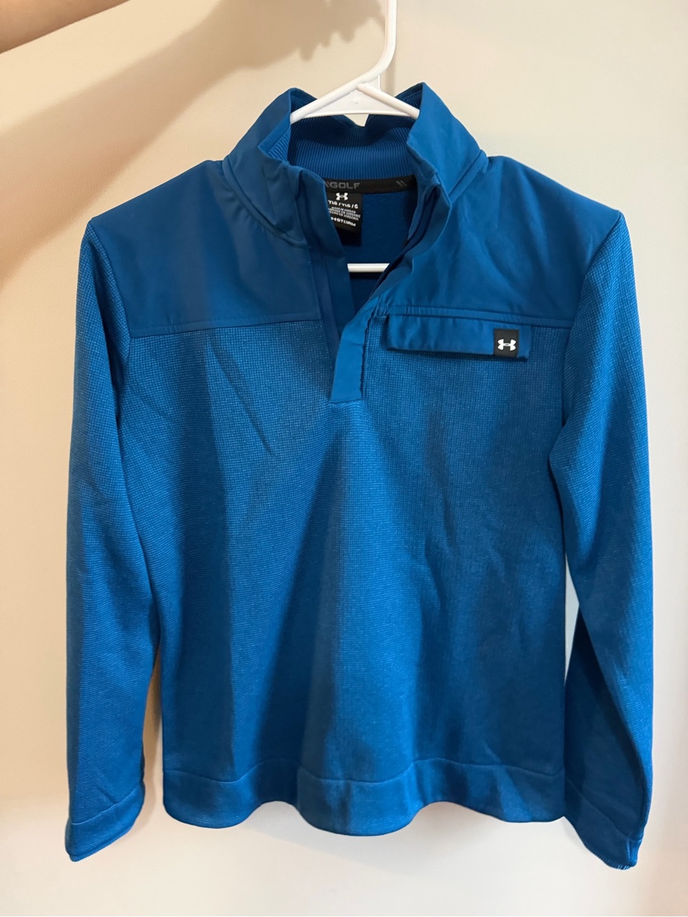 Under Armour Youth Boy Blue Quarter-Zip Performance Sweater